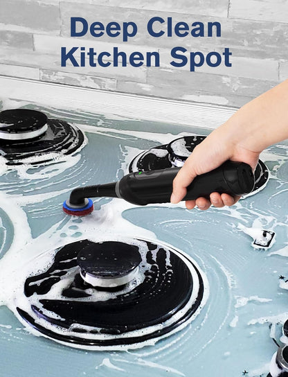 Sweepulire Rechargeable Electric Grout Brush, 2025 New Power Cleaning Brush with Stainless Steel Wire Brush, Multi-Purpose Tile Grout Cleaner Brush for Cleaning Tile, Corner, Kitchen, Tight Space