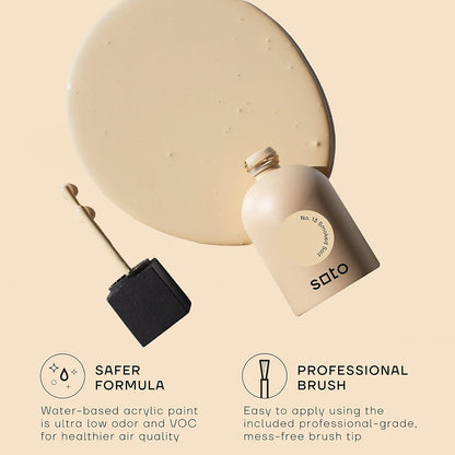 soto Beige Paint Touch Up, Multi-Surface, Matte Finish (No. 13 Smoked Salt) - 1.5 Ounces/45 Milliliters of Scratch Repair for Furniture, Walls, Cabinets, Trim, Doors, Indoor/Outdoor