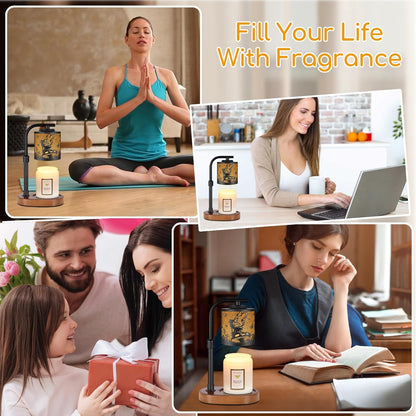 Candle Warmer Lamp with Timer,Birthday Gifts for Women Mom,Adjustable Height for Scented Jar Candles,Electric Candle Lamp Warmer for Home Decor(Flower Fairy)