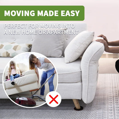 Furniture Sliders for Carpet 8 PCS - 3 1/2 inch Furniture Moving Slider Chair Legs Floors Protectors– Move Your Furniture Easy & Safely(for Carpet) Brown
