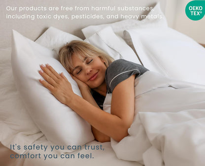 Threadmill Soft Bed Pillows Standard Size Set of 2 | Down Alternative Cooling Bed Pillow for Sleeping | Soft Pillows | 20 x 26 Hotel Pillow, Standard Pillows 2 Pack for Back, Stomach or Side Sleepers