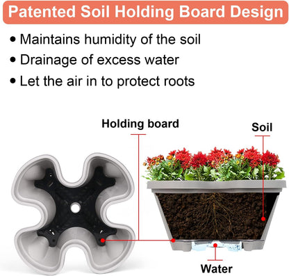 Vertical Planter 3 Tier Stackable Planters Garden Planters Strawberry Herb Flower and Vegetable Planter Indoor Outdoor Gardening Pots with Removable Wheels and Tools