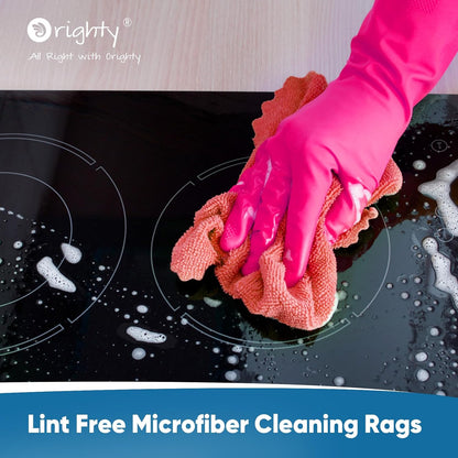 Orighty Microfiber Cleaning Cloths, 75 Sheets Shop Towels, Reusable Paper Towels Shop Rags, Washable Microfiber Towel Roll Cleaning Rags for Cars, House, Kitchen, 11.5’’ x 11.5’’, Red