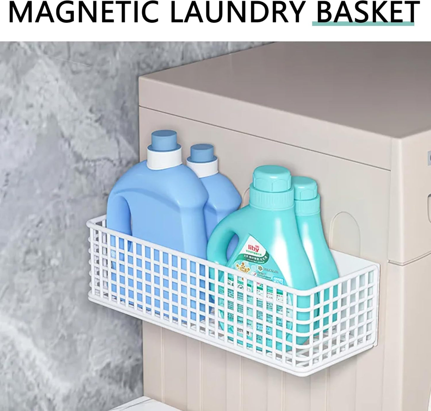 Magnetic Basket Magnetic Fridge Organizer Magnetic Pencil Holder Whiteboard Accessories Home Kitchen Organization (White-High)