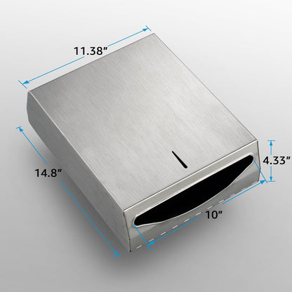 Paper Towel Dispenser Wall Mount - Multifold Trifold Paper Towel Dispensers, Large Capacity Stainless Steel Tissue Holder, Suitable for Bathrooms and Public Places
