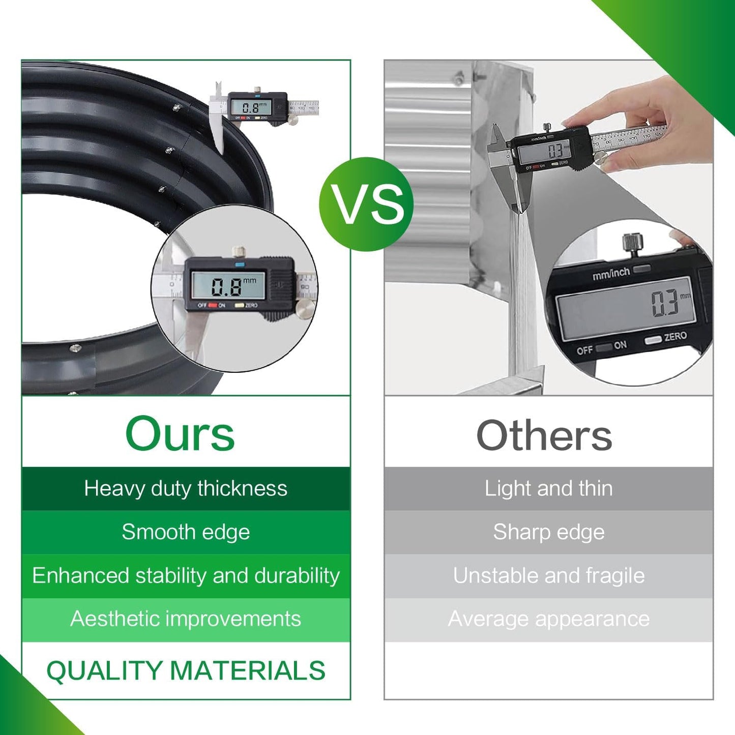 GARDMAX 2 Pack 2x2x1FT Galvanized Round Raised Garden Bed Kit, Metal Planter Boxes Outdoor with Easy Assembly, Large Garden Bed for Vegetables, Fruits, Flower, Herbs Dark Gray