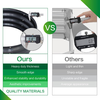 GARDMAX 2 Pack 2x2x1FT Galvanized Round Raised Garden Bed Kit, Metal Planter Boxes Outdoor with Easy Assembly, Large Garden Bed for Vegetables, Fruits, Flower, Herbs Dark Gray