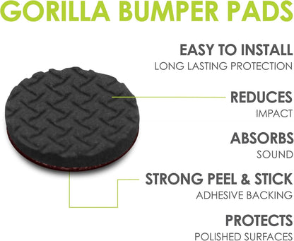 Slipstick GorillaBumperPads Premium 1/2” Rounds Adhesive Non Slip Pads/Bumpers (64 Gripper Dots) Perfect Grips for Small Items/Décor, Cabinet Stoppers, Drawer/Door Bumpers, Glass/Picture Frame Pads