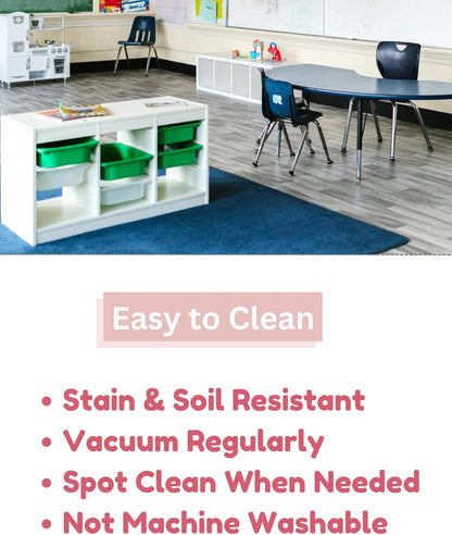 KOECKRITZ Soft and Colorful Kids Classroom Area Rugs (Passes Flammability Pill Test) Many Sizes and Bright Colors to Select from (4' x 6', Fire Engine)