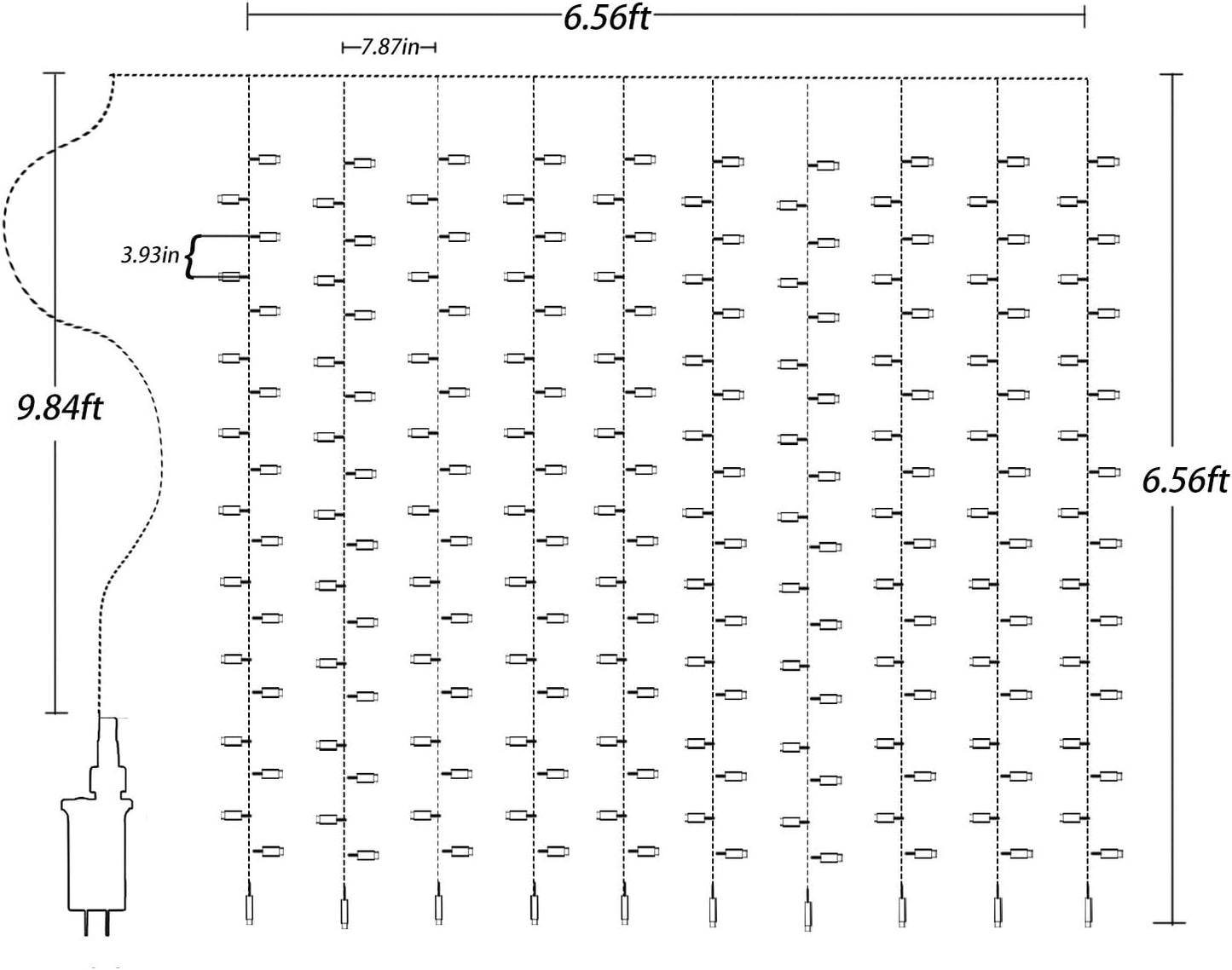 Curtain Lights, Pink Room Decor 8 Modes LED String Lights for Garden, Teen Girls' Room, Party, Window, Wall and Valentines Day Decor