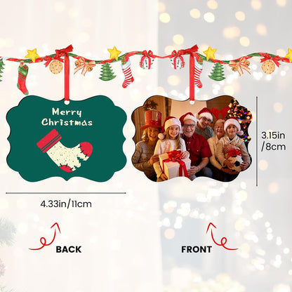 Personalized Christmas Ornaments 2025, Custom Photo Text Hanging Ornament Keepsake Gift for Christmas Tree Decorations, Baby Shower, Engaged, Married, Family, Friends