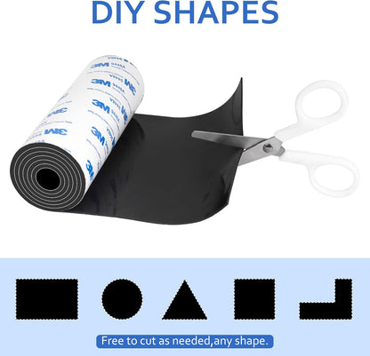 Non Slip Furniture Pads, 5" x 120" Rubber Furniture Pads Anti Skid Pads Non Slip Self Adhesive Cuttable Rubber Tape Strip Roll for Protecting Hardwood Floors Chair Wall Protector - Black