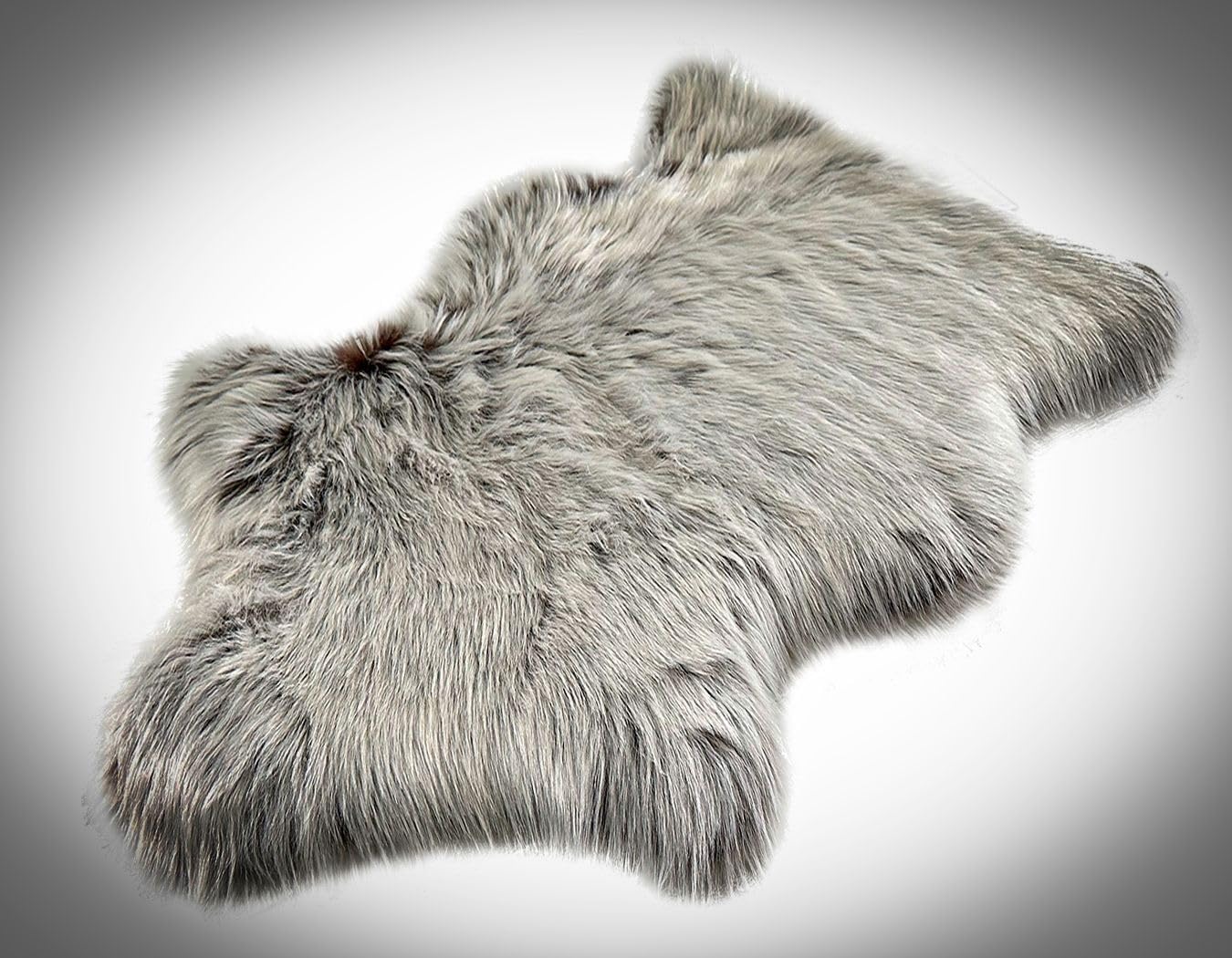 LAMBZY Faux Sheepskin Super Soft Hypoallergenic Free Shape Silky Shag Rug, Luxury Shaggy Plush Carpet for Bedrooms Living Kids Room Sofa Rugs (Brown with Beige Tips, Single 2'x3')