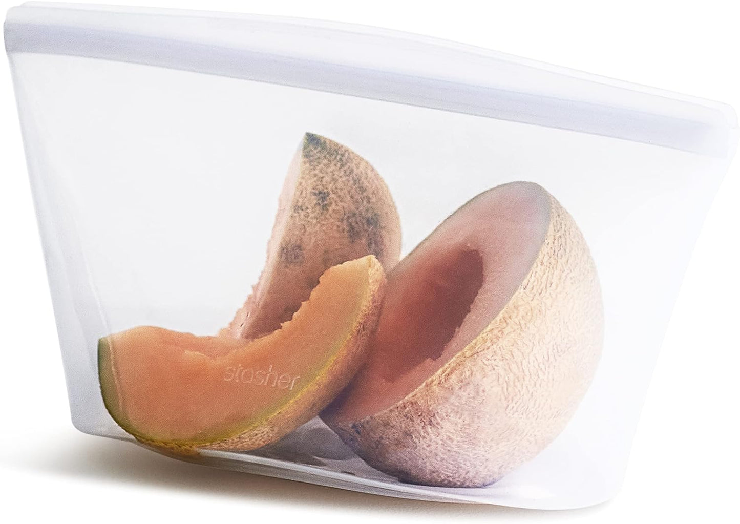 Stasher Premium Silicone Reusable Food Storage Bowl, 8-Cup, Clear, Microwave, Sous Vide, Dishwasher, Oven and Freezer Safe, Travel Container, BPA Free, Leak-free, Eco-friendly