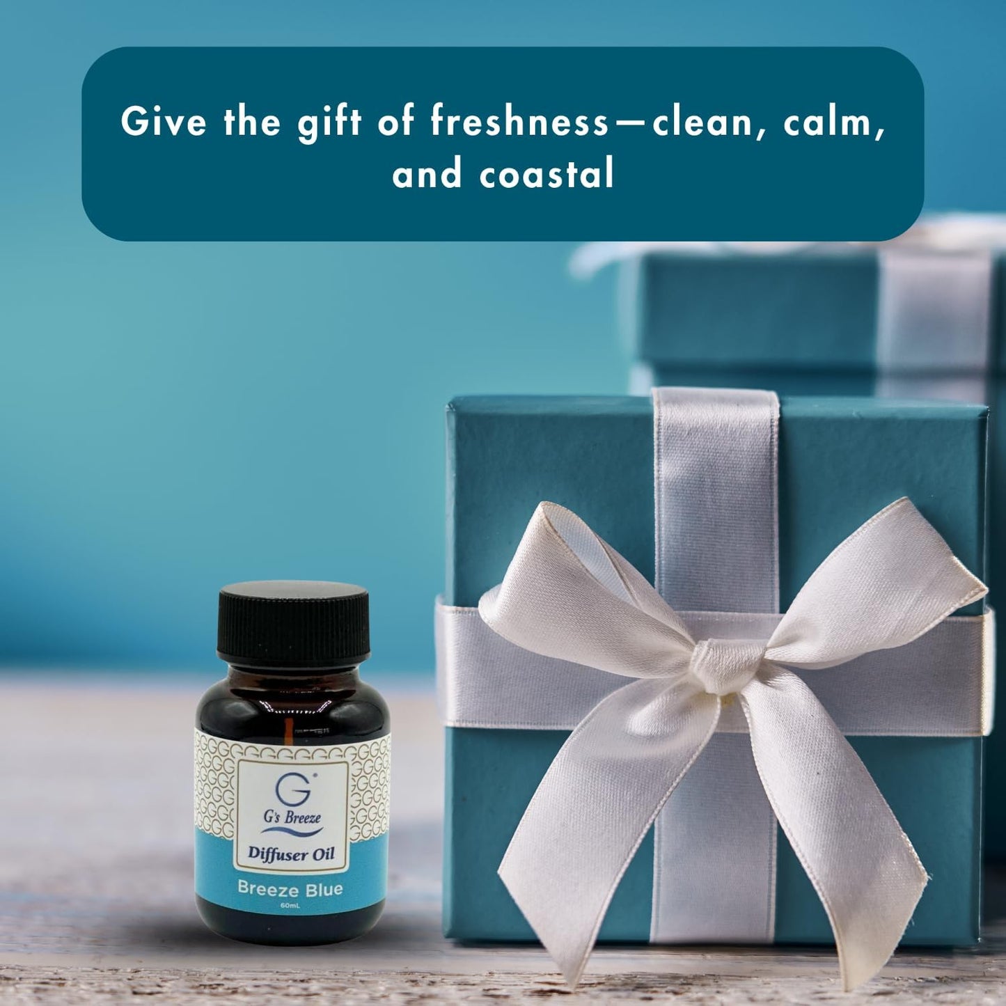 G's Breeze Breeze Blue Diffuser Oil Refill - Ocean Inspired Refreshing Scent, Long-Lasting Aroma - Notes of Sea Air, Soft Citrus & Florals - Instant Fresh Energy - Ideal for Home & Office - 60 ML