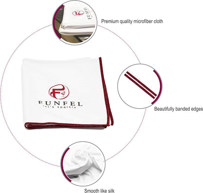 Large Microfiber Glass Polishing Cloth, Lint Streak Free Drying Towel 24x20 inch (2-Pack)