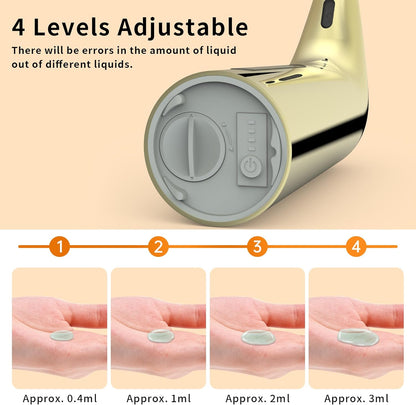 Automatic Liquid Soap Dispenser Touchless,400ML Hand & Dish Countertop Gold Electric Dispenser with Sensor,Modern 4 Gear Adjustable Waterproof Battery Operated Kitchen Auto Soap Pump