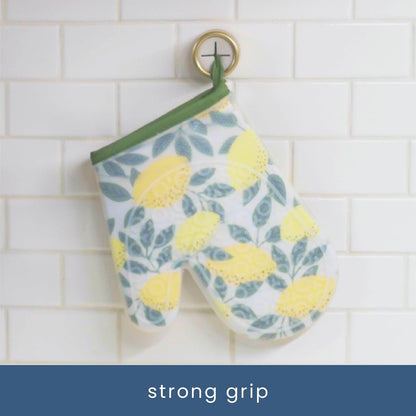 S&T INC. Round Adhesive Push Towel Hooks for Kitchen, Hand and Dish Towels, Brushed Gold, 4 Pack