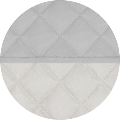 PureFit Reversible Quilted Sofa Cover, Water Resistant Slipcover Furniture Protector, Washable Couch Cover with Non Slip and Elastic Straps for Kids, Pets (Oversized Sofa, Light Gray/Ivory)