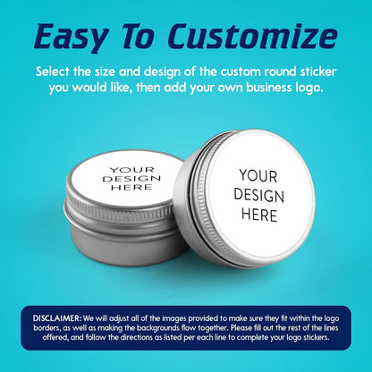 100 Custom Vinyl Stickers - Upload Your own Image, Text, Design, Logo - Personalized Logo Labels for Handmade, Packaging, Bottle, Jars, Candle, Brand Stickers (White, 1.5x1.5)