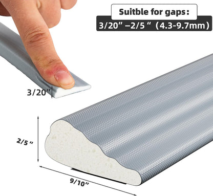 16.4 Ft Weather Stripping Seal Strip for Doors/Windows,Soundproofing Window Insulation Draft Stopper for Winter, Selfadhesive Foam Weather Strip for Door Frame,Door Gap Filler Noise Blocker(Gray)