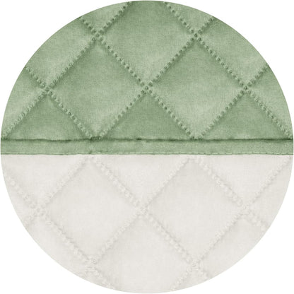 PureFit Reversible Quilted Sofa Cover, Water Resistant Slipcover Furniture Protector, Washable Couch Cover with Non Slip and Elastic Straps for Kids, Dogs, Pets (Oversized Sofa, Sage Green/Ivory)