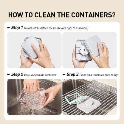 Pop Food Storage Containers Set, 6Pcs Airtight Containers with Lids for Kitchen Pantry Organizers and Storage,One Button Opening BPA-Free Food Containers for Cereal Flour Sugar(0.6, 1.3, 1.9Qt)*2