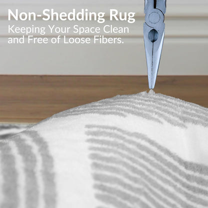 Zen Garden Area Rug - Ultra Soft Area Rug 3x5, Non Slip, Stain Resistant Living Room Rug, Washable Area Rugs for Living Room, Rugs for Bedroom (Gray, 3x5)