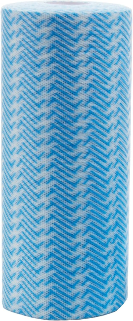 Disposable Cleaning Rolls Handi Wipes Reusable Cleaning Cloths Reusable Dry Kitchen Towels Dish Cloths Dish Towels 1 Roll, Total 100 Pcs, Blue
