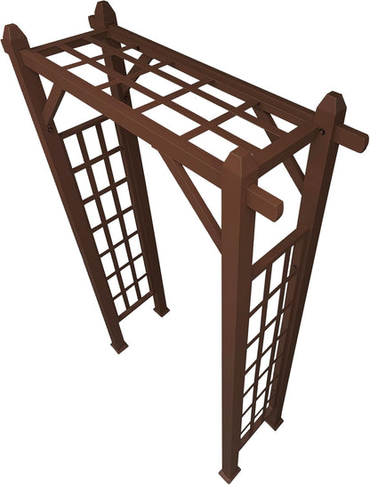 Brown Modern Aluminum Garden Arbor Arch