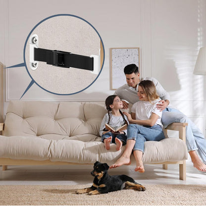 Furniture Anchors（2 Sets）for Baby Proofing Removable Anti Tip Furniture Anchors Adjustable Furniture Wall Anchor Earthquake Straps for Furniture for Child & Pet Protection (White)