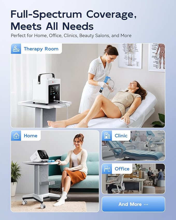 Medical Utility Cart with 4 Swivel Wheels, 100 lbs Capacity for PSP10/PSP15 Shockwave Machines, Beauty, Medical, Office & Home Use Equipment, 15.7x17.3 in Non-Slip Platform & Gel Tray