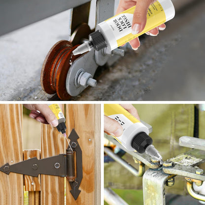 Qucship Upgraded Squeaky Hinge & Lock Lubricant Kit - 4 oz + 1 oz Needle Combo, Long-Lasting for Doors, Tools, Bicycles