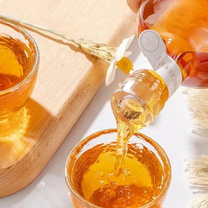 Olive Oil Dispenser Bottle for Kitchen, Clear Glass Oil and Vinegar Dispenser Set, Coffee Syrup Dispenser, Container With Metal Pour Spout, Airtight Lid, Funnel, Waterproof Labels (500ml-s-2 Pack)