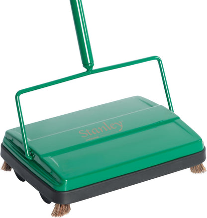 Stanley Home Products Electrostatic Carpet & Floor Sweeper - Heavy Duty Lightweight Floor Cleaner - Suitable for Smooth Floors and Low Pile Rugs & Carpeting No Electricity Needed (Forest Green)