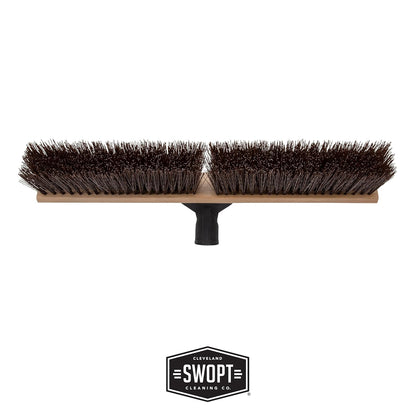 SWOPT 24” Premium Rough Surface Push Broom Head — Outdoor Push Broom for Driveways, Sidewalks, Patios — Cleaning Head Interchangeable with All SWOPT Cleaning Products for Efficient Cleaning & Storage
