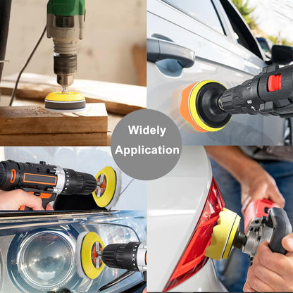 3 Inch Sanding Disc Car Headlight Restoration Kit, 120 Pcs Hook and Loop Wet Dry Sandpaper 60 to 10000 Grits Drill Polishing Buffing Pads Sponge with Rotary Tools for Car Metal Wood Glass