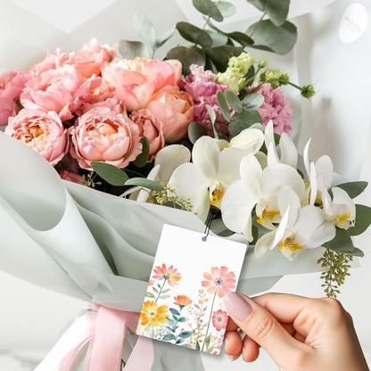 Watercolor Floral Car Air Freshener 4 Pcs, Rustic Cottagecore Flower Hanging Scents Air Freshener for Women Girls Gifts, Cute Aesthetic Scented Car Accessories Decor for Room Closet Drawer