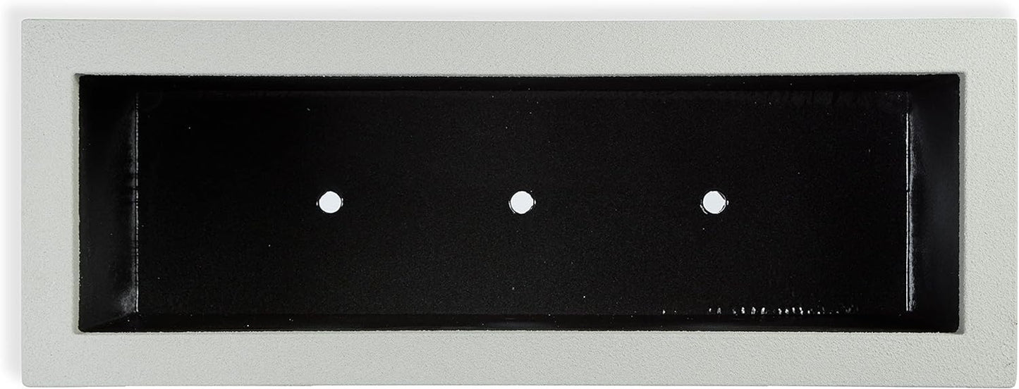 PolyStone Milan Tall Modern Outdoor/Indoor Rectangular Trough Planter, 46" L X 17" W X 19" H, Lightweight, Heavy Duty, Weather Resistant, Polymer Finish, Commercial and Residential (Concrete Gray)