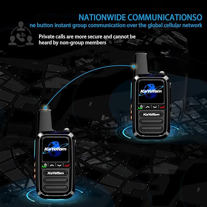 4 Pack Global Walkie Talkie-Unlimited Distance Walkie Talkie-Long Distance walkie Talkie with Clear Audio for Truck Drivers to Communicate remotely During Logistics Operations(SIM Card Included)
