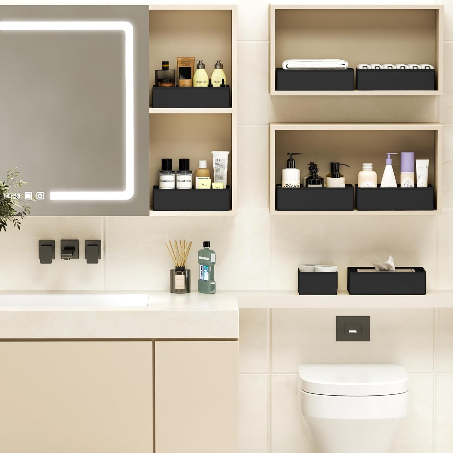 DIMJ Drawer Organizer Clothes - 16 Pack Baby Dresser Organizer for Nursery, Foldable Drawer Organizer Bins for Closet Bedroom Organization, Fabric Clothes Storage Dividers for Underwears, Socks, Bras