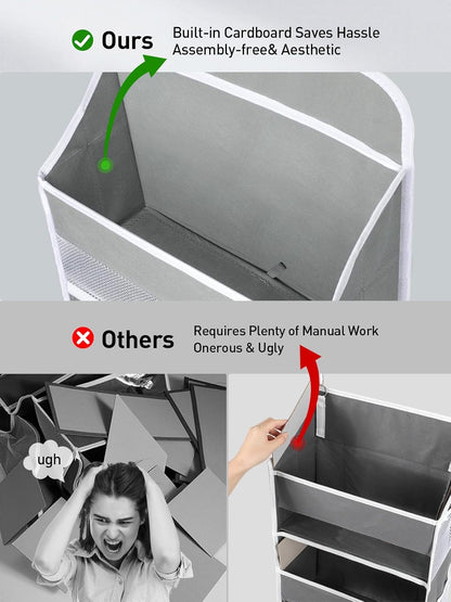 Yecaye 2 Pack Over The Door Organizer, 6-Tier Closet Door Hanging Organizer with 12 Mesh Pockets, Bathroom Organizers and Storage, Ultra Sturdy Large Capacity Over Door Storage Newborn Baby Essentials