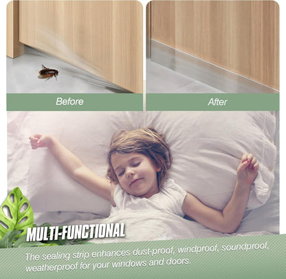 Silicone Weather Stripping Door Seal Strip, 16.4 Feet Self Adhesive Sealing Sticker Sealing Tape for Door Draft Stopper Adhesive for Doors Windows Shower Glass Gaps (Transparent, Width 25mm)