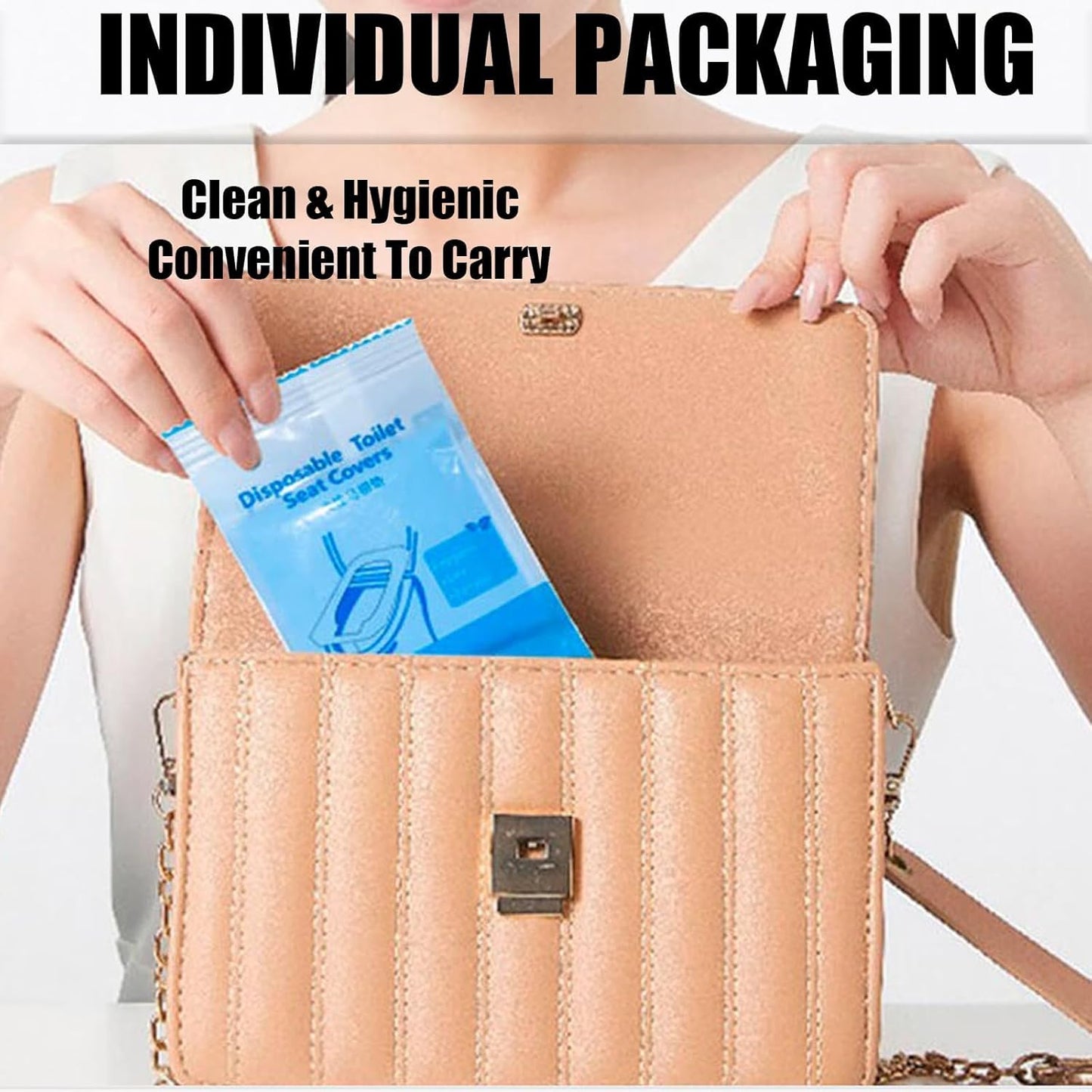 80 Pack Toilet Seat Covers Disposable 16x24 Inch XL Portable Toilet Liners Travel Seat Cover for Outdoors,Hotel, Hospital, Travel, Public Toilet Seat Cover (80pack, BLUE)