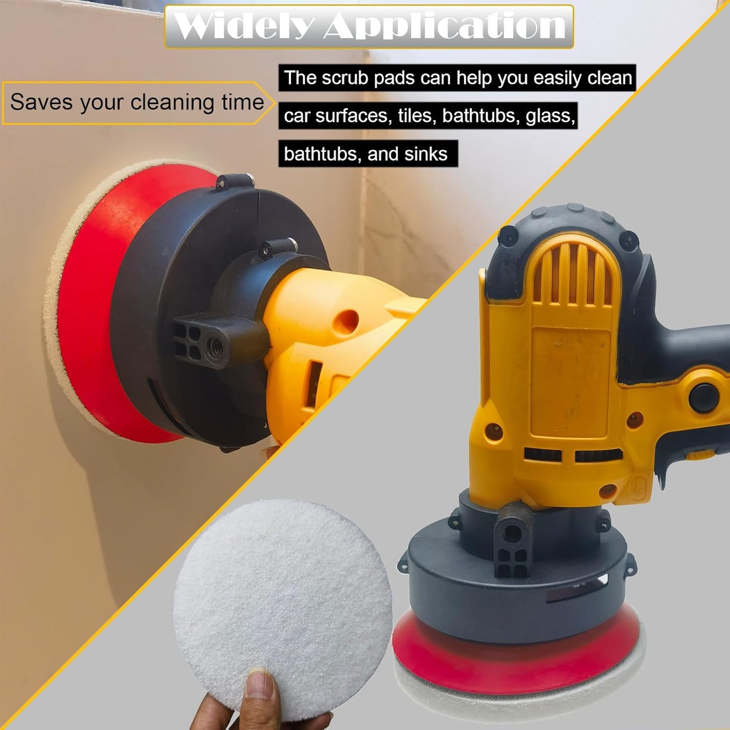 10 Pack 5 Inch 2000 Grits Multipurpose Scrubber Scouring Pads Flocking Scuff Pads -Hoop and Loop Scuff Pads Conditioning Discs Polishing Pad for Furniture Automotive Cleaning, Rust Removal