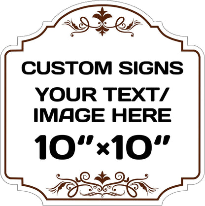 Custom Aluminum Weatherproof Metal Sign - Indoor/Outdoor, Personalized Text & Picture, Hazard, Garden, Door Sign