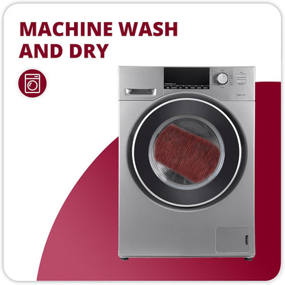 Bath Mat,Ultra Thin Bathroom Runner Rugs,Large Bath Mats for Bathroom,Quick Dry,Non-Slip,Machine Washable,Low Pile,Bath Rug,Shower Outside,Sink,Home Decor Accessories.Red,1'5"x2'11"（17x35inch）