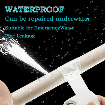 Self Fusing Silicone Tape 2 Rolls 1 in x 5' White Waterproof Rubber Leak Proof Sealing Rubber Self-amalgamating Tape for Emergency Hot and Cold Water Pipe Repairs and Tool Fixation