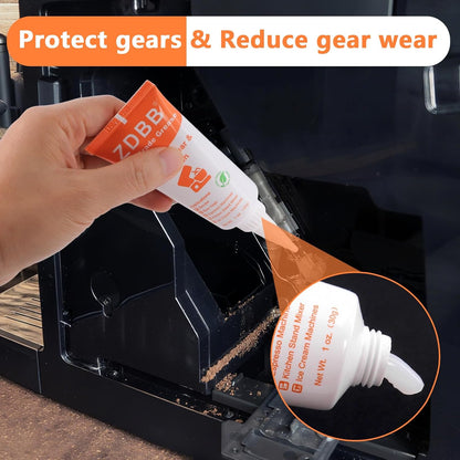 Food Grade Grease Lubricant for Kitchenaid Mixer NSF H1 Food Service Equipment Lube Coffee Machine Grease for Soft Serve Machines Yogurt Ice Cream Machine, Prevent Wear and Rust, 1 oz 2-Pack