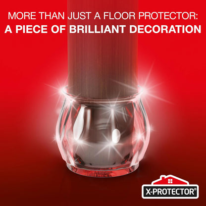 X-Protector Silicone Chair Leg Floor Protectors with Non-Slip Bottom - 16 PCS - Anti-Slip Chair Leg Covers - Non-Skid Furniture Leg Caps - Furniture Pads for 1.4-1.8" Round & 1.1-1.4" Square Legs!